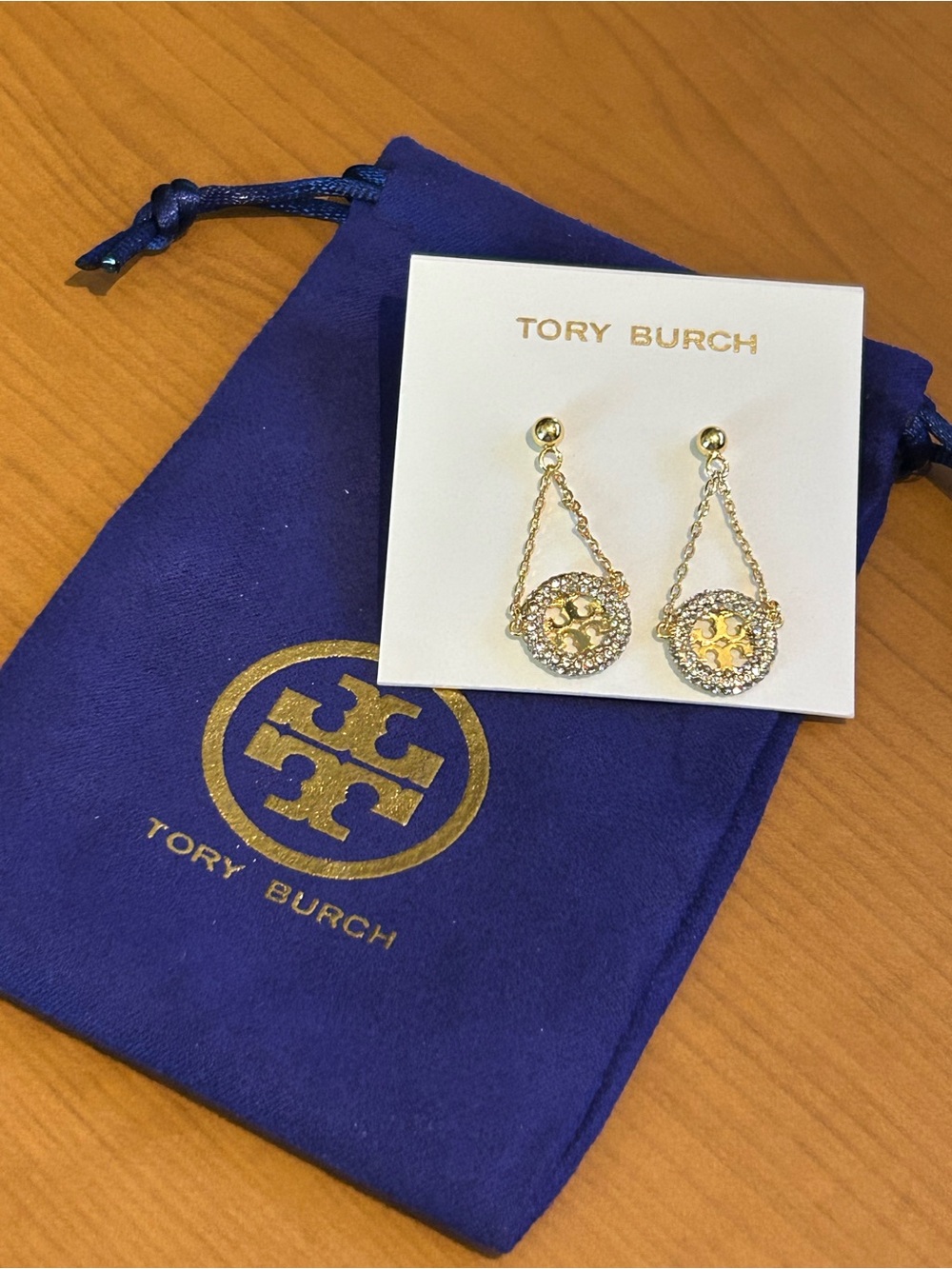 Tory Burch Miller pavé drop earrings